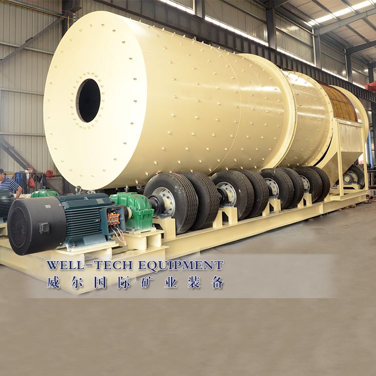 Aħsel Sticky Mud Alluvjali Gold Washing Machine Rotary Scrubber Trommel
